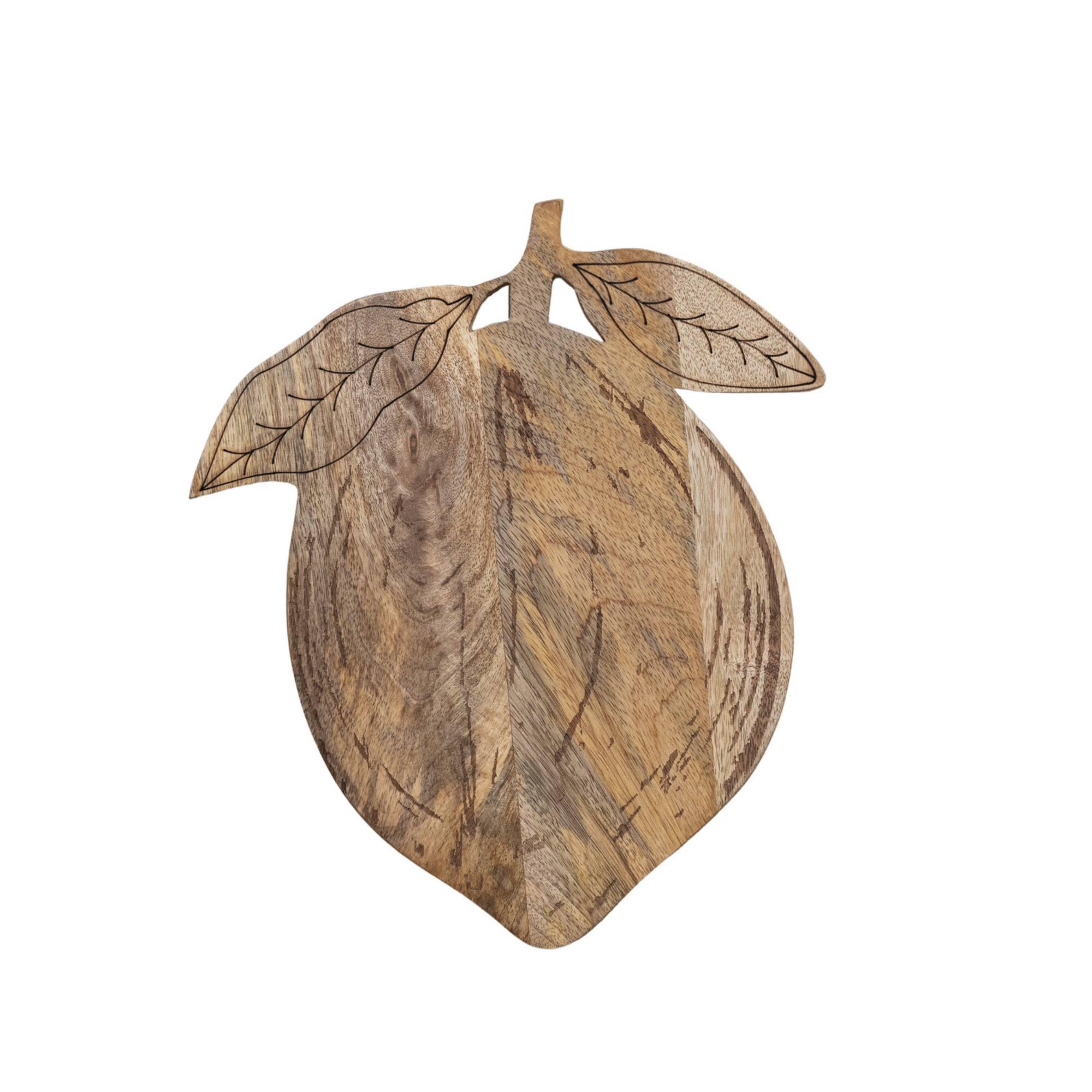 Hello Honey® 10.75" x 12.5" Citrus Charm Mango Wood Cheese Board